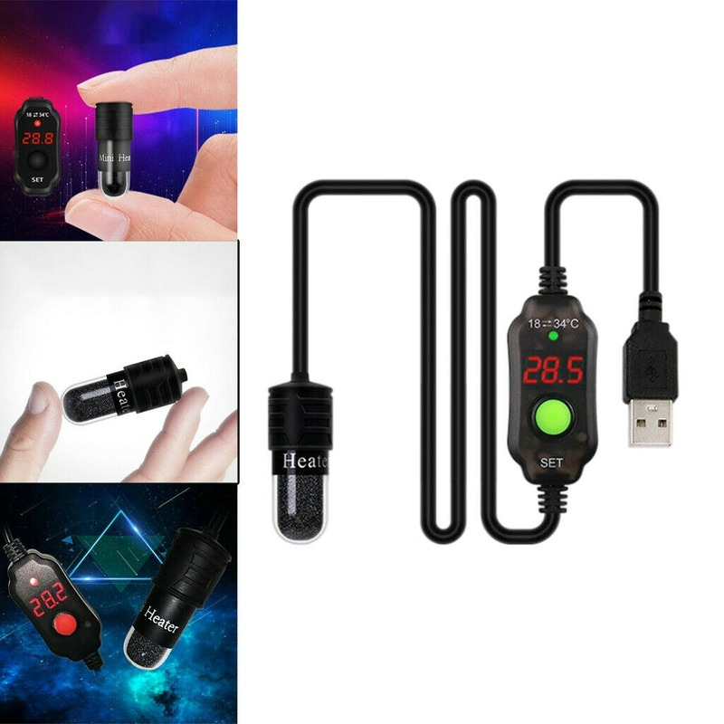 Aquarium Heater Submersible - Mini Aquarium Fish Tank Heater USB