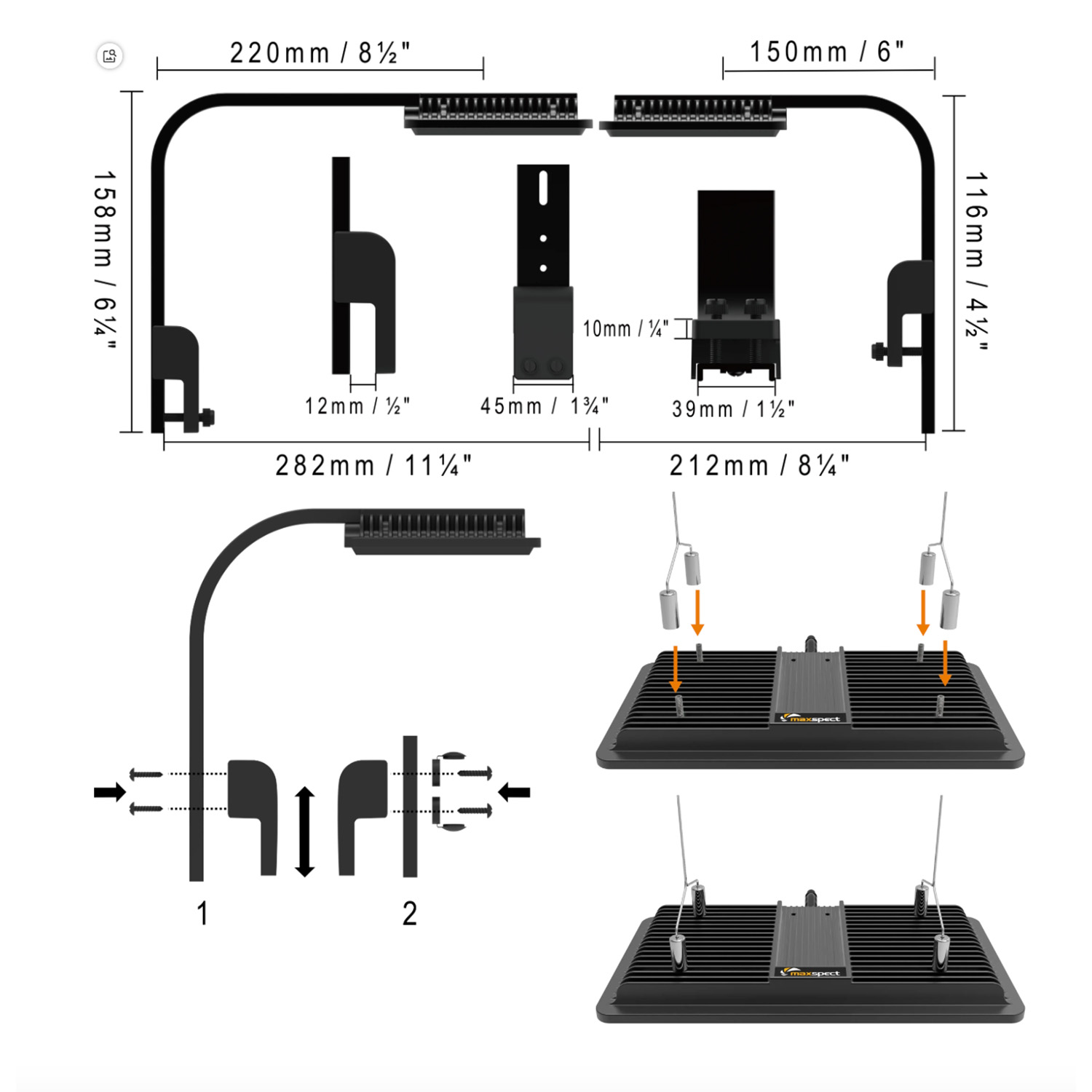 Refugium Light Nano - MJ-L230/L230 Refugium 43 LED 30W Full
