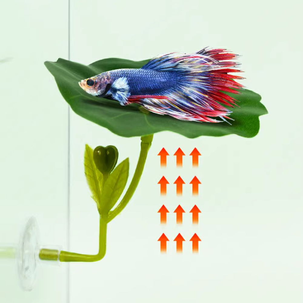 Aquarium Fish Game - 1 pc Green Leaf Hammock for