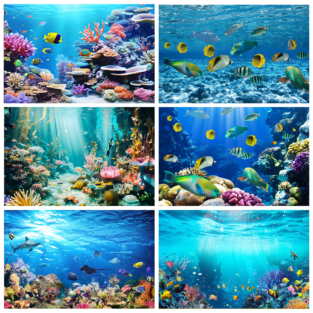 Aquarium Fish Background - Ocean Underwater World Fish Coral Aquarium