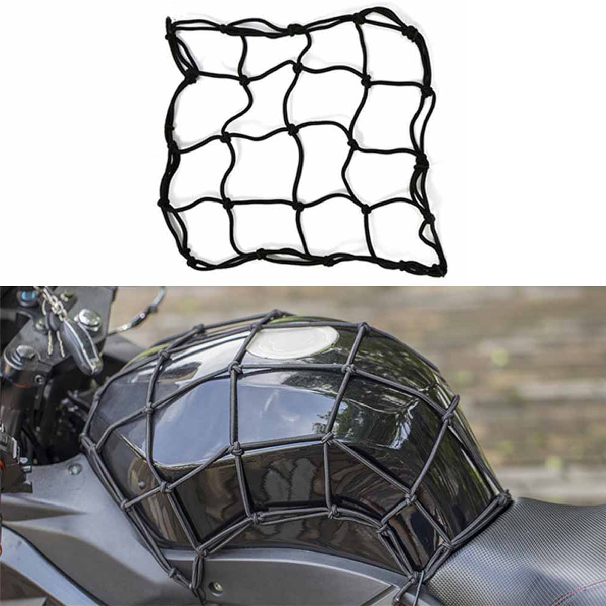Tank Divider Mesh - Motorcycle Elastic Luggage Net Cargo Helmet