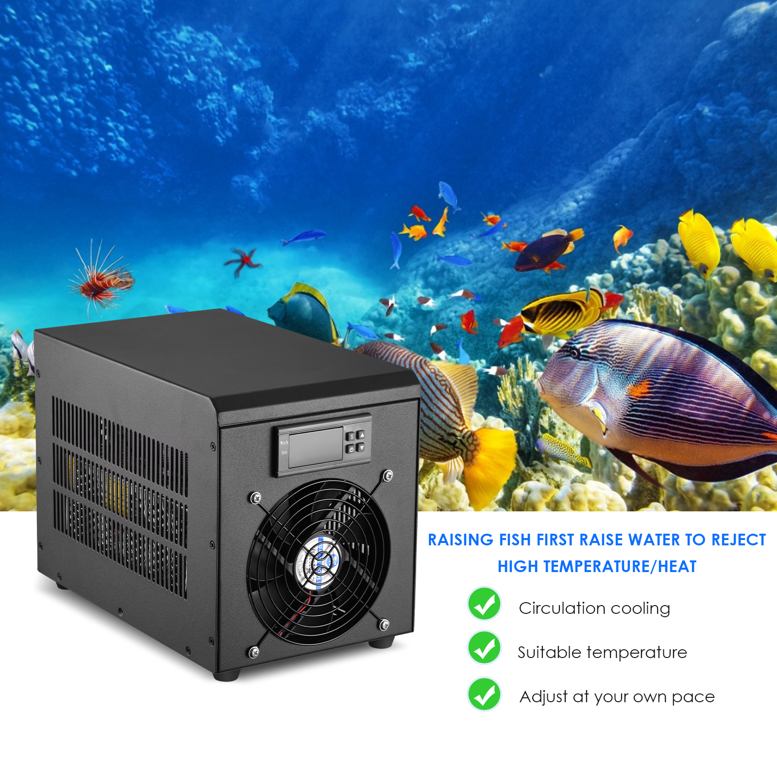 180W Aquarium Water Chiller 55 - Aquarium Heater Submersible avis et prix