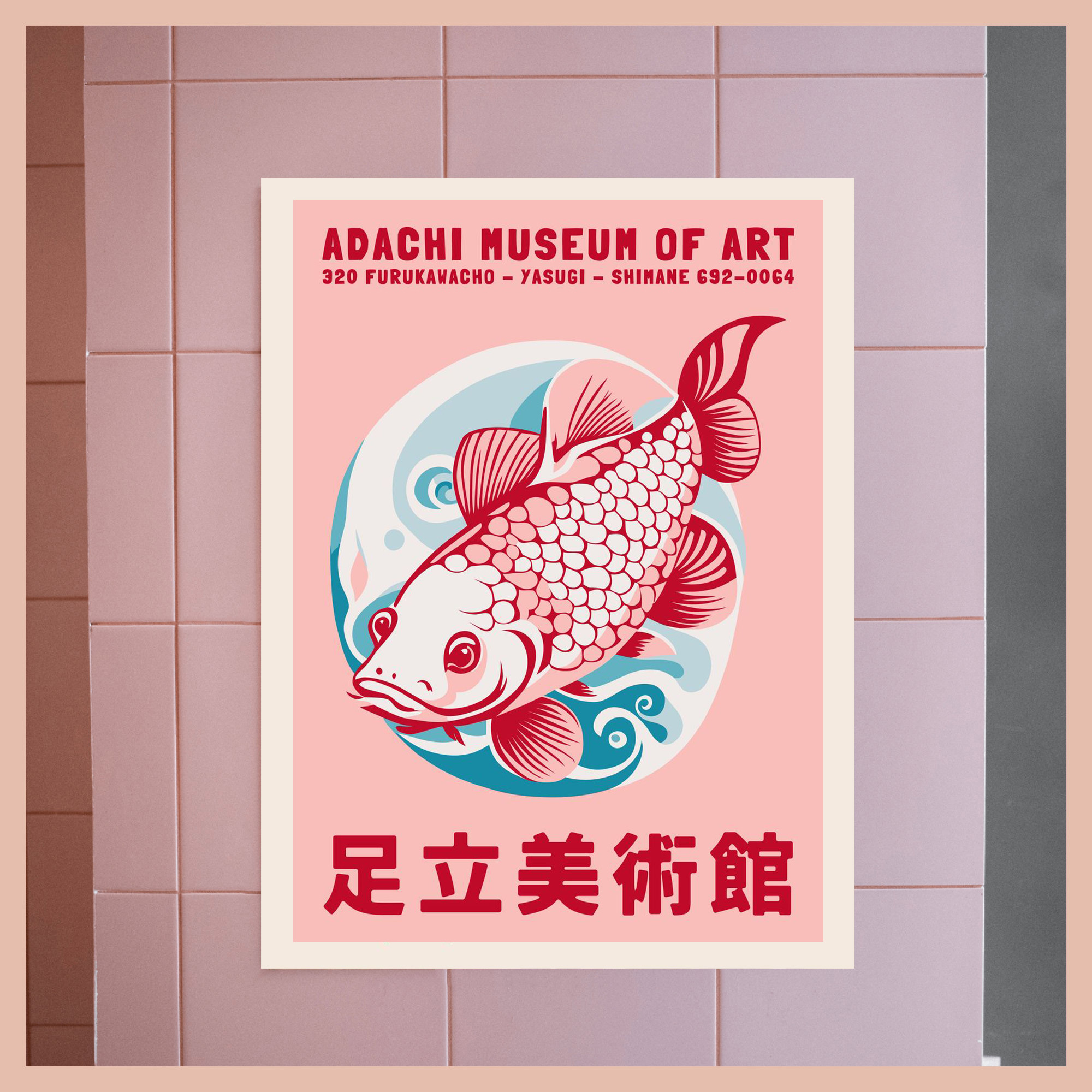 Retro Abstract Cartoon Japanes - Aquarium Fish Poster avis et prix