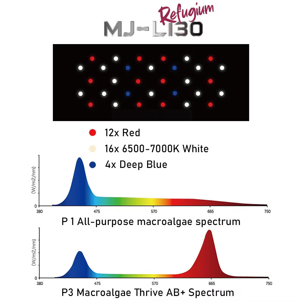 Jump MJ-L130 30W Full Spectrum - Refugium Light Nano avis et prix
