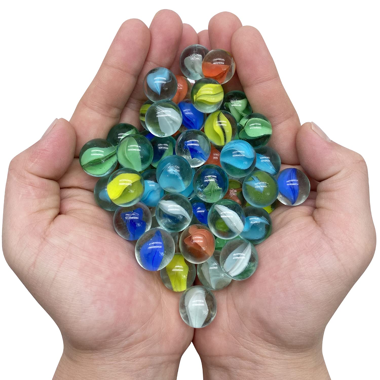 10/50PCS 25/14mm Colorful Glas - Aquarium Fish Game avis et prix