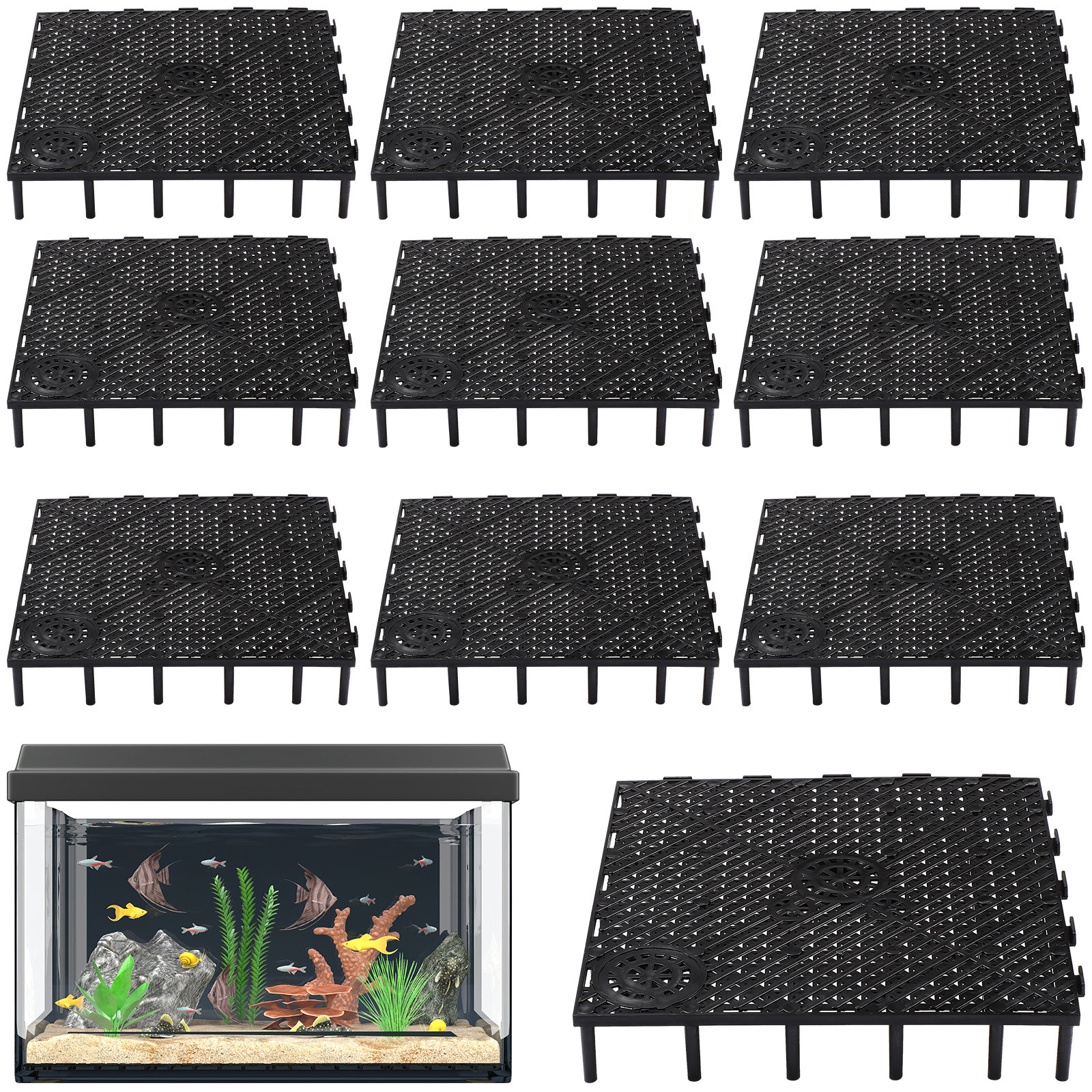 20Pcs Aquarium Bottom Filter P - Tank Divider Mesh avis et prix