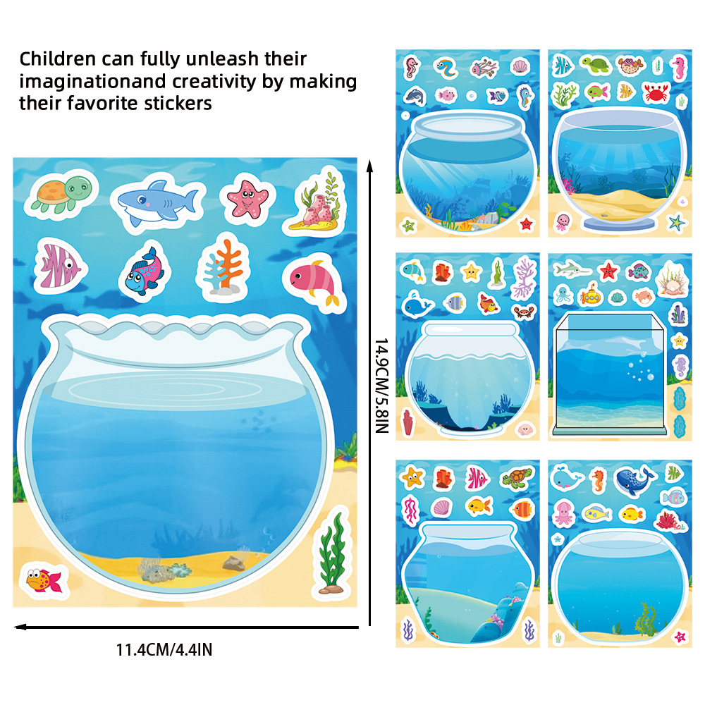 8/16Sheets Creative Fish Tank  - Aquarium Fish Game avis et prix