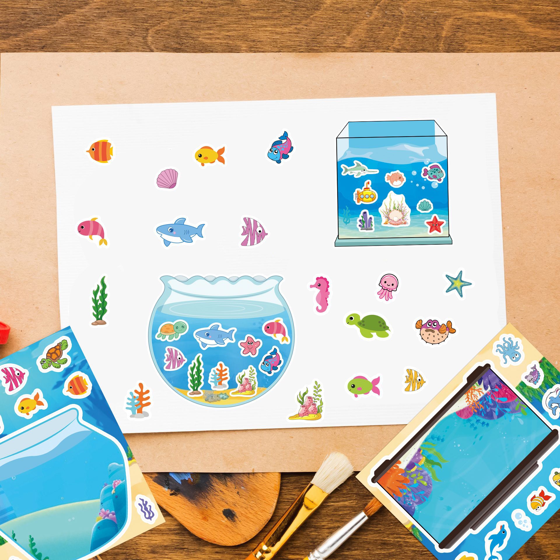 8/16Sheets Creative Fish Tank  - Aquarium Fish Game avis et prix