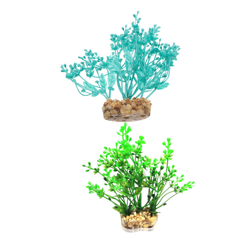 2Pcs Simulated Green Plastic A - Aquarium Fish Low Maintenance avis et prix
