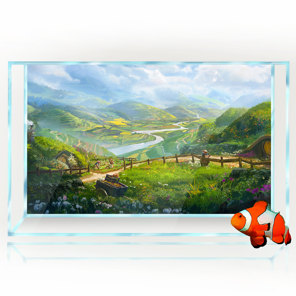 Aquarium Background Sticker De - Aquarium Fish Poster avis et prix