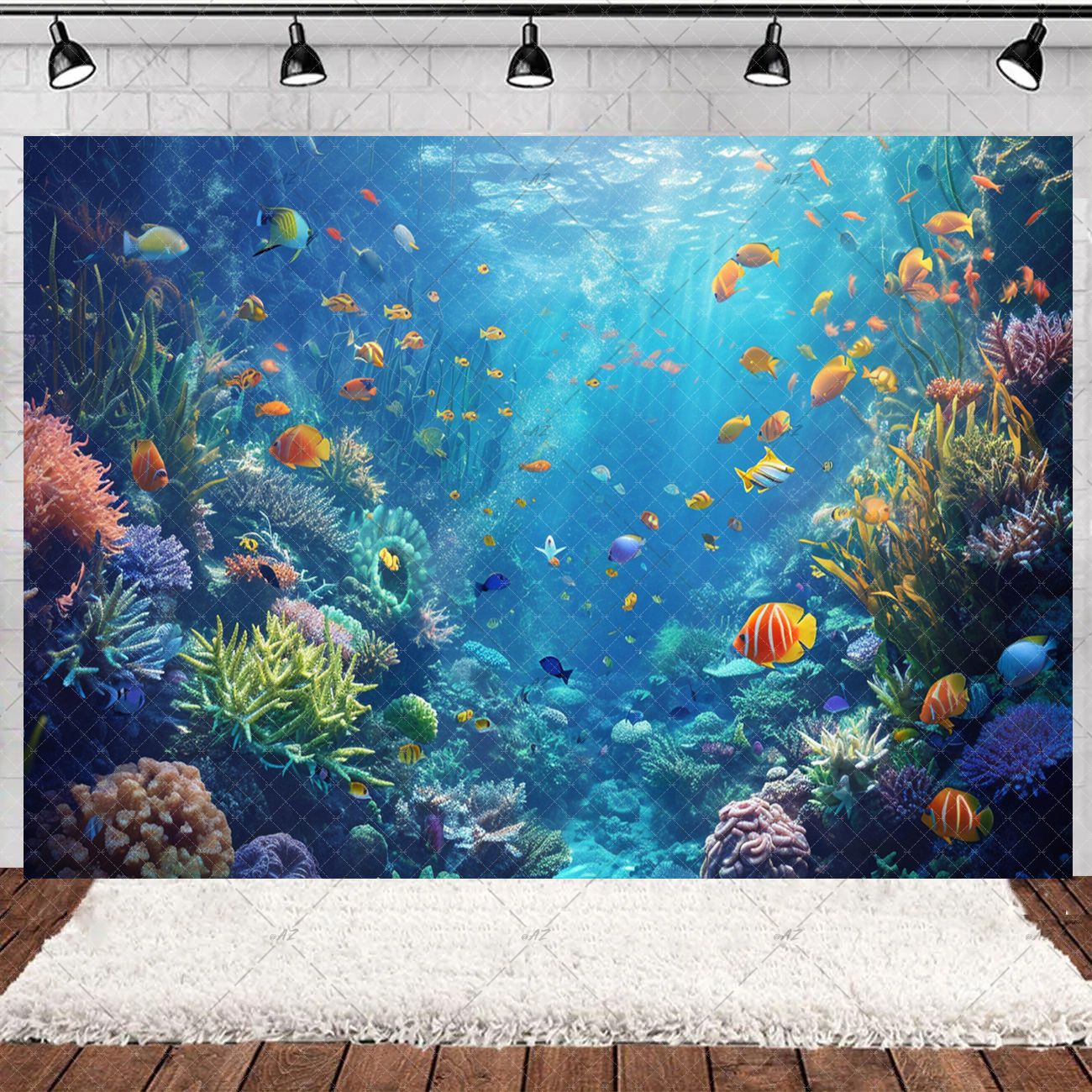 Underwater World Party Decorat - Aquarium Fish Background avis et prix