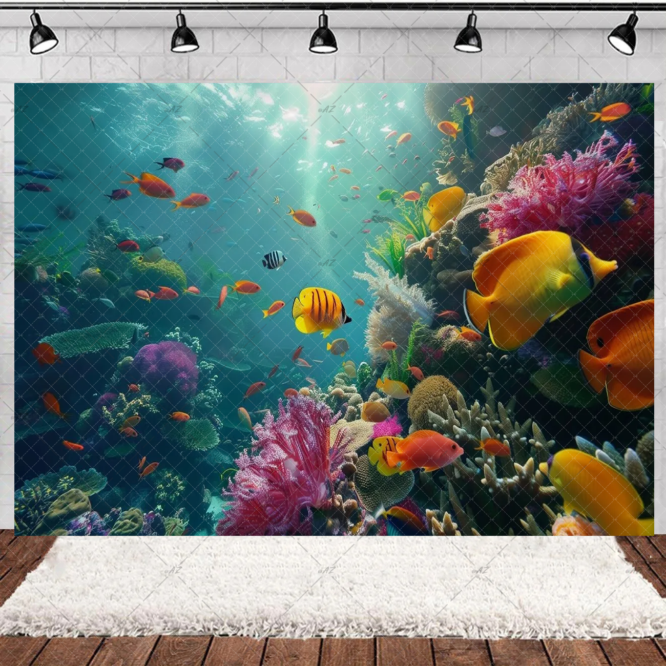 Underwater World Party Decorat - Aquarium Fish Background avis et prix