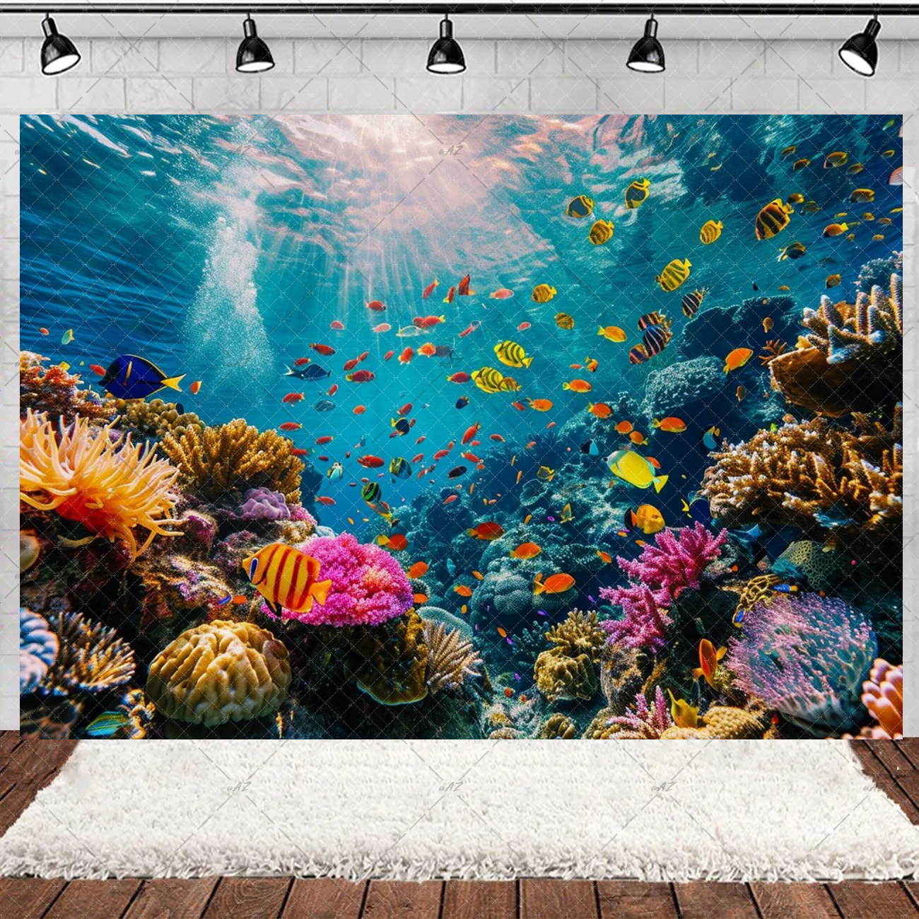 Underwater World Party Decorat - Aquarium Fish Background avis et prix