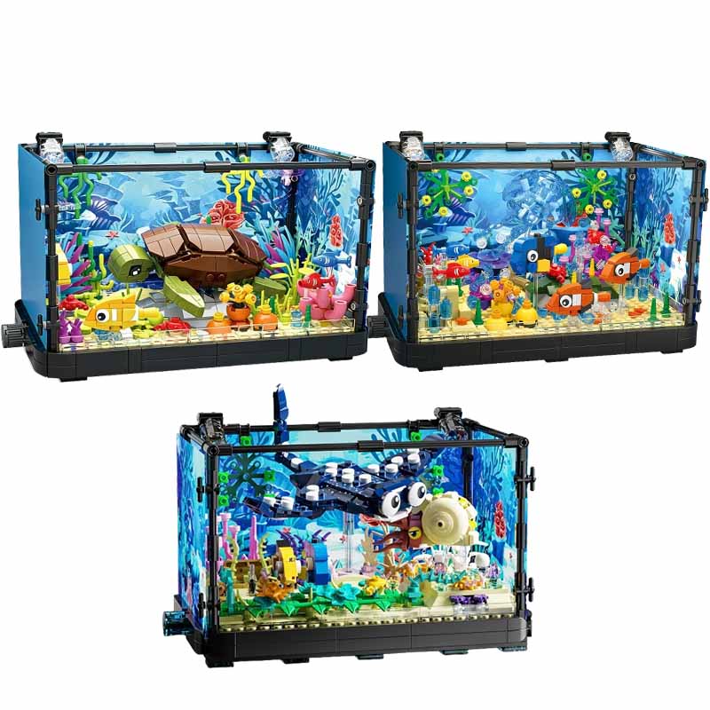 Fish Tank Building Block Set w - Aquarium Fish Game avis et prix