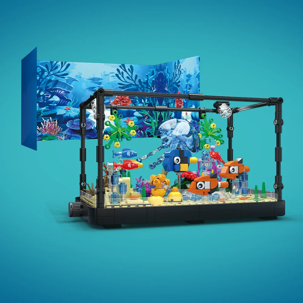 Fish Tank Building Block Set w - Aquarium Fish Game avis et prix