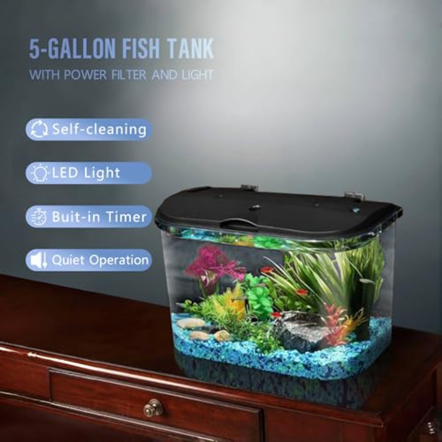 5-Gallon Aquarium Kit with LED - Aquarium Fish Variety avis et prix