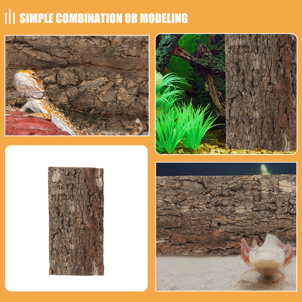 3pcs Cork Bark For Reptiles Te - Aquarium Fish Background avis et prix