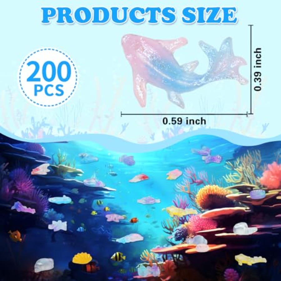 200 Pcs Mini Resin Ocean Anima - Aquarium Fish Variety avis et prix