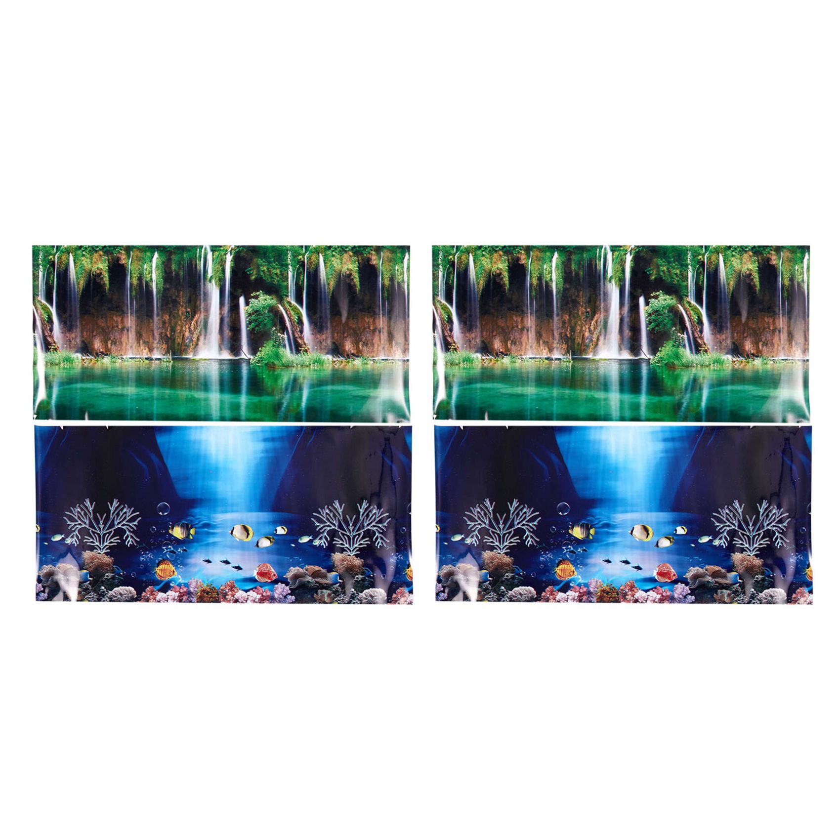 2X Blue Fresh Sea Background A - Aquarium Fish Poster avis et prix