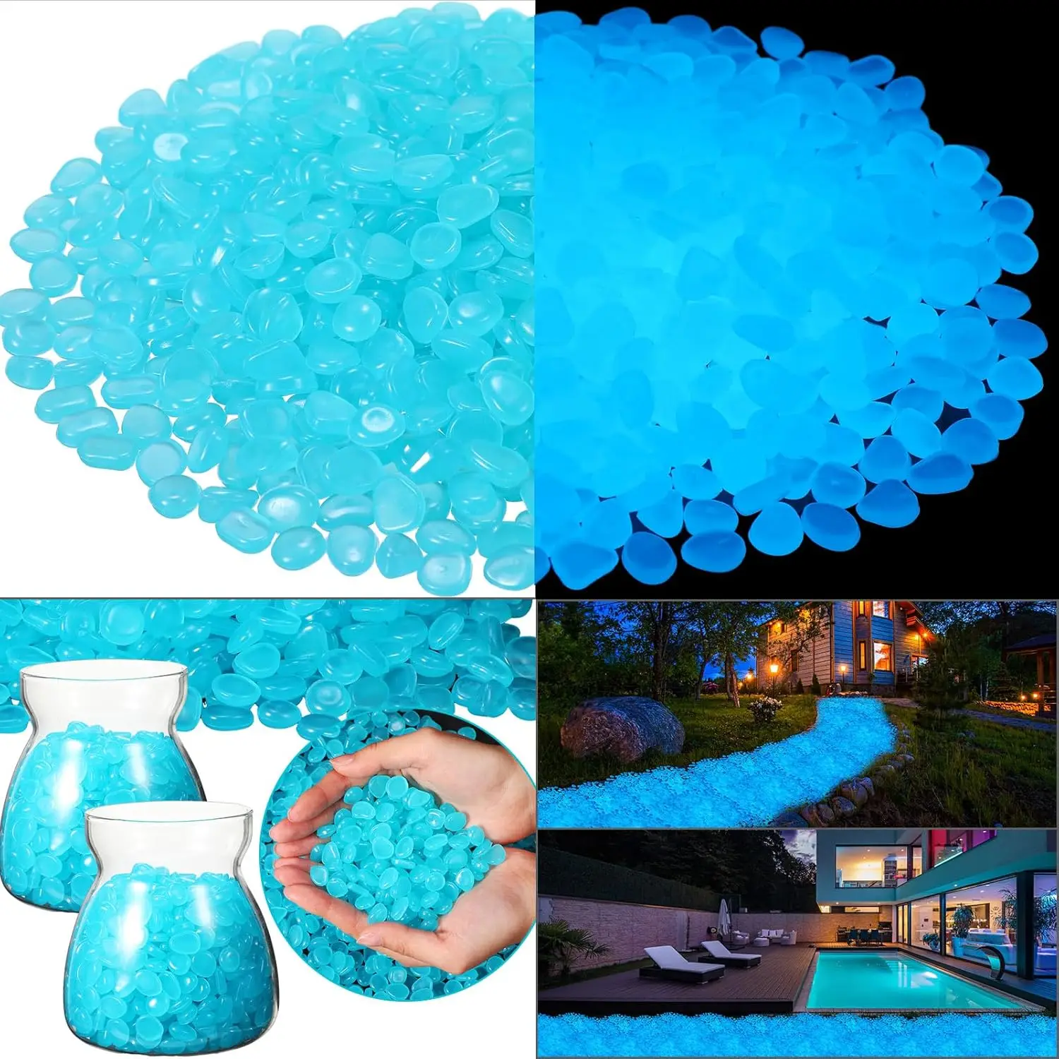 500Pcs Glow in The Dark Garden - Aquarium Fish Farm avis et prix